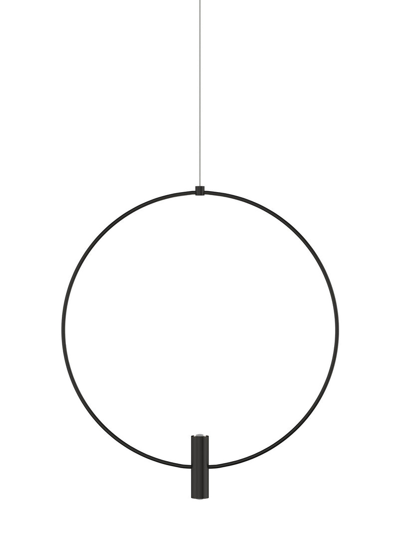 Visual Comfort Modern 700FJLAY18B-LED930 LED Pendant, Nightshade Black