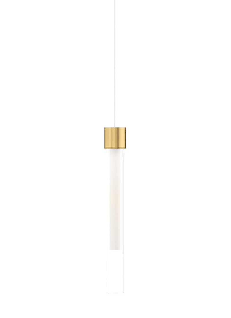 Visual Comfort Modern 700FJLNGFNB-LED930 LED Pendant, Natural Brass
