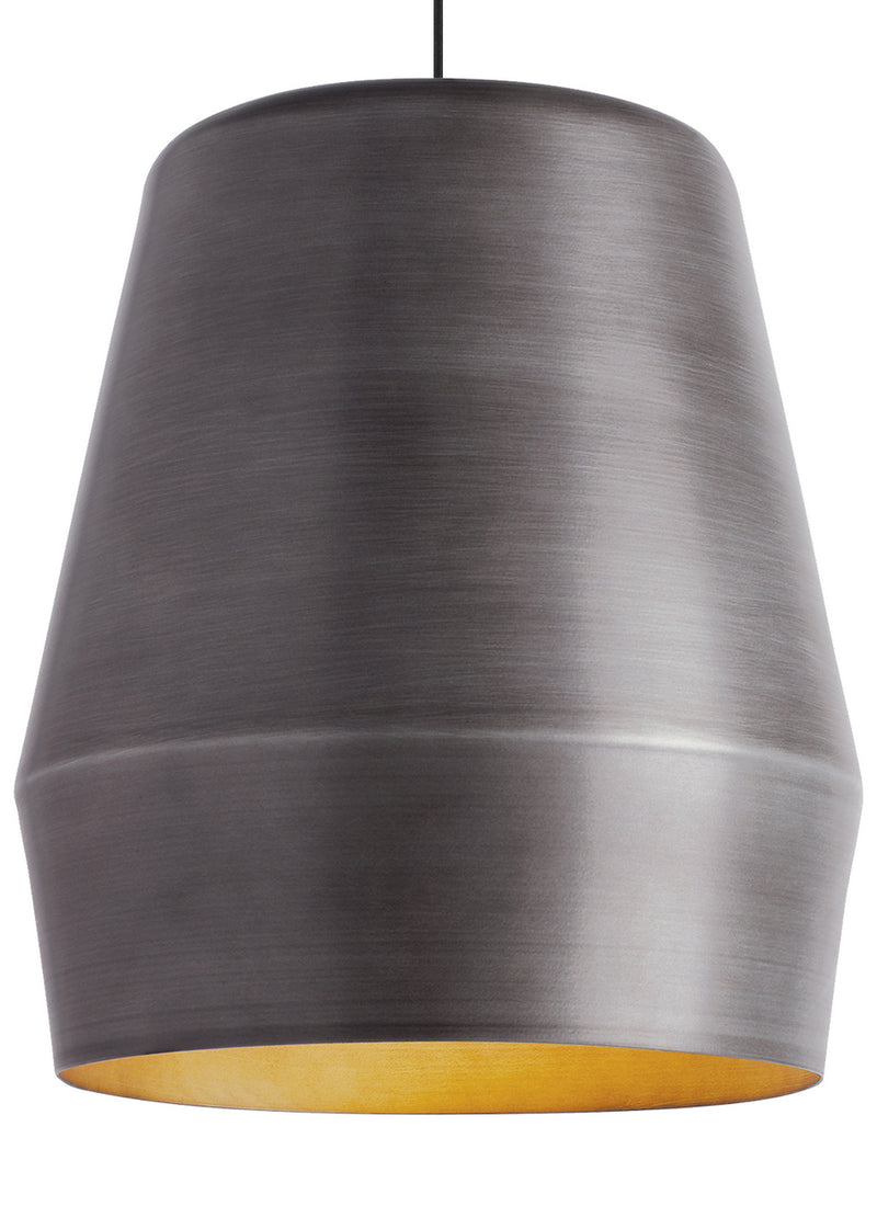 Visual Comfort Modern 700TDALEFG One Light Pendant, Fossil Gray