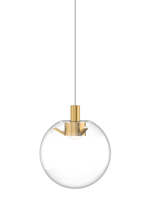 Visual Comfort Modern 700FJPLNCNB-LED930 LED Pendant, Natural Brass