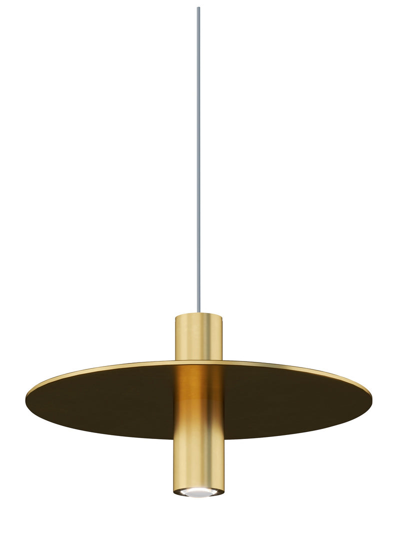 Visual Comfort Modern 700FJPNTNB-LED930 LED Pendant, Natural Brass