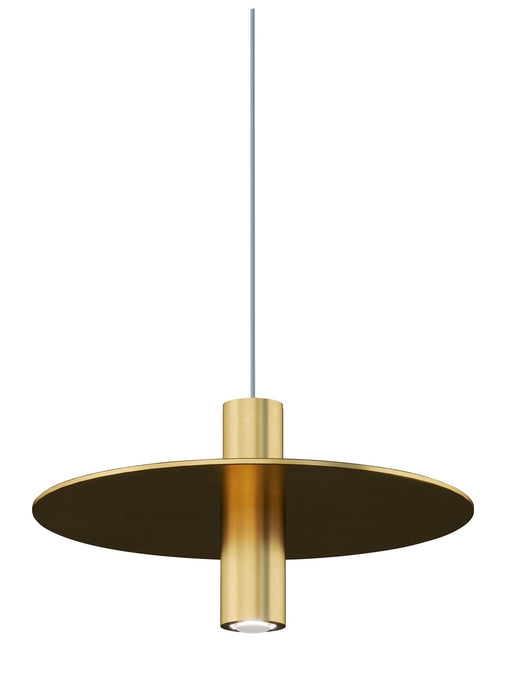Visual Comfort Modern 700FJPNTNB-LED930 LED Pendant, Natural Brass