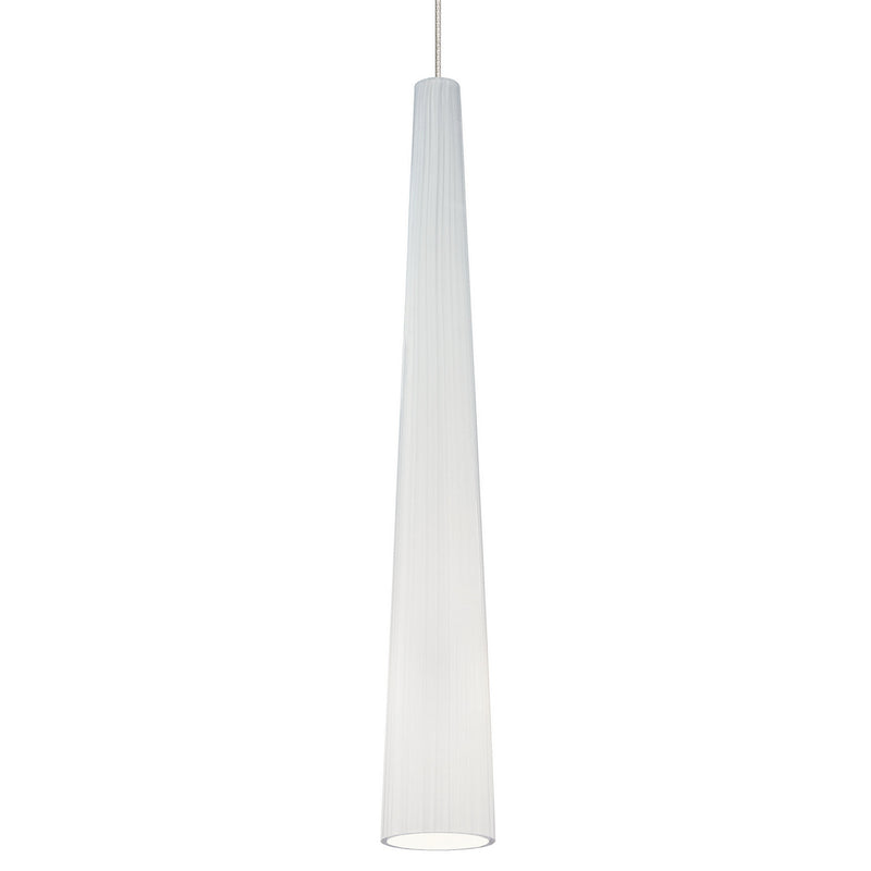 Visual Comfort Modern 700FJZENLWS One Light Pendant, Satin Nickel