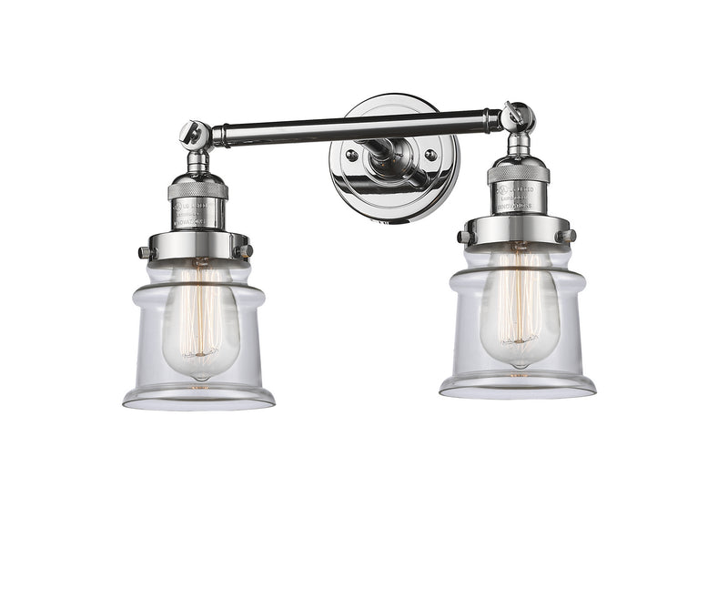 Innovations 208-PC-G182S Two Light Bath Vanity, Polished Chrome