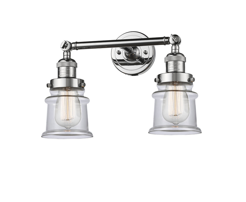 Innovations 208-PC-G182S Two Light Bath Vanity, Polished Chrome