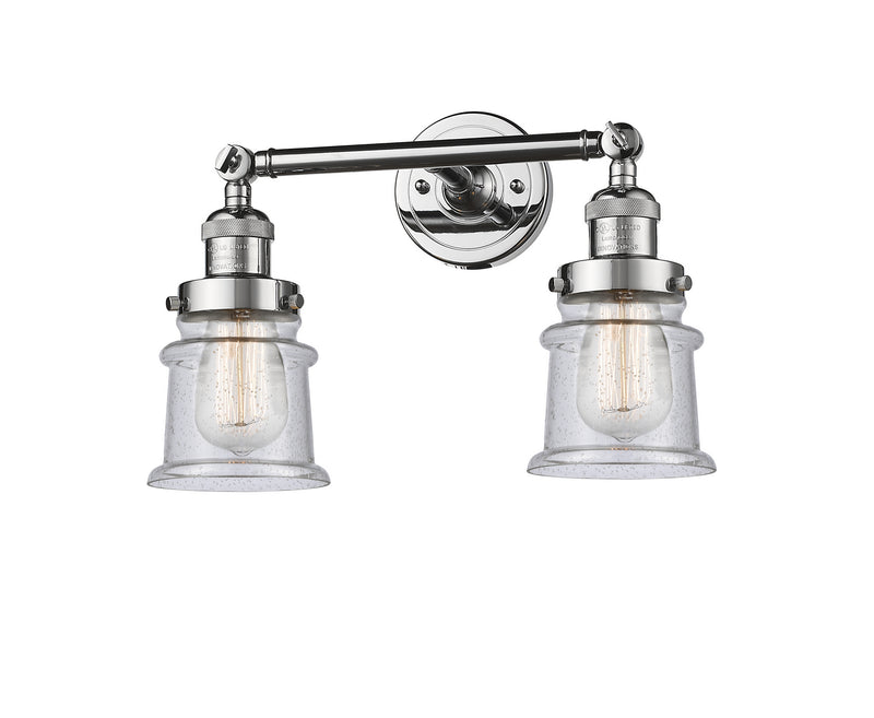 Innovations 208-PC-G184S Two Light Bath Vanity, Polished Chrome
