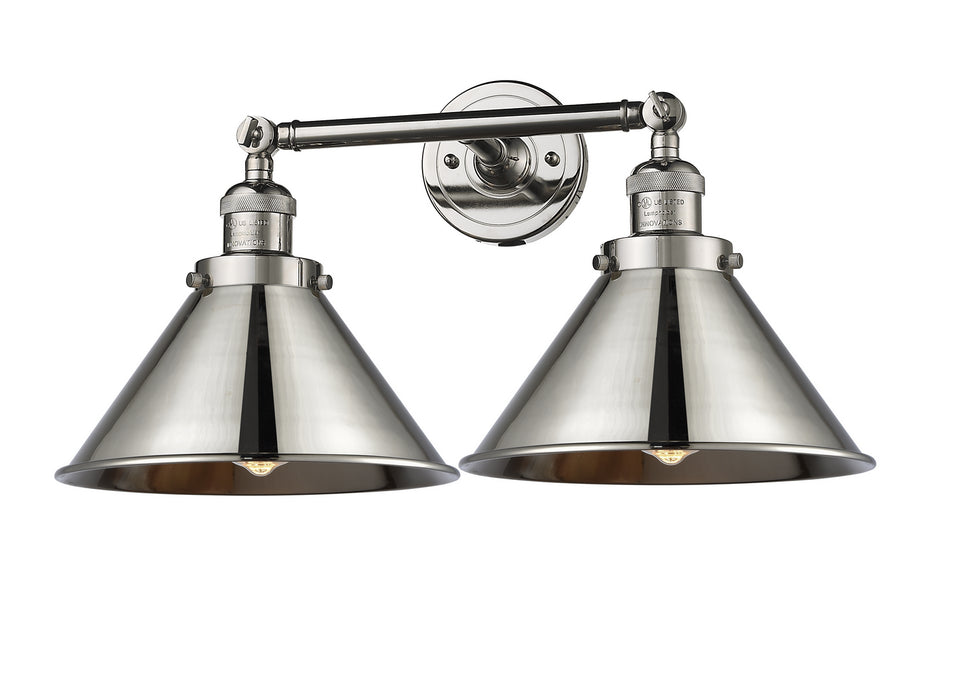 Innovations 208-PN-M10-PN Two Light Bath Vanity, Polished Nickel