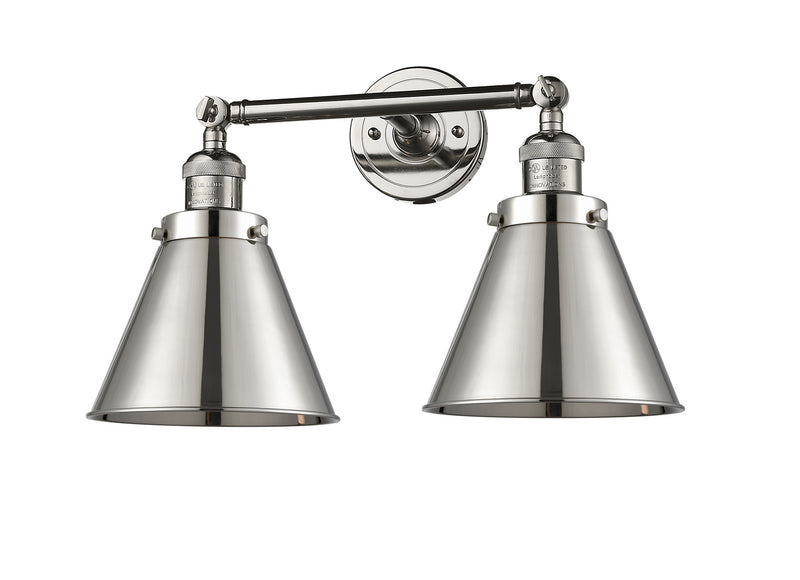 Innovations 208-PN-M13-PN Two Light Bath Vanity, Polished Nickel