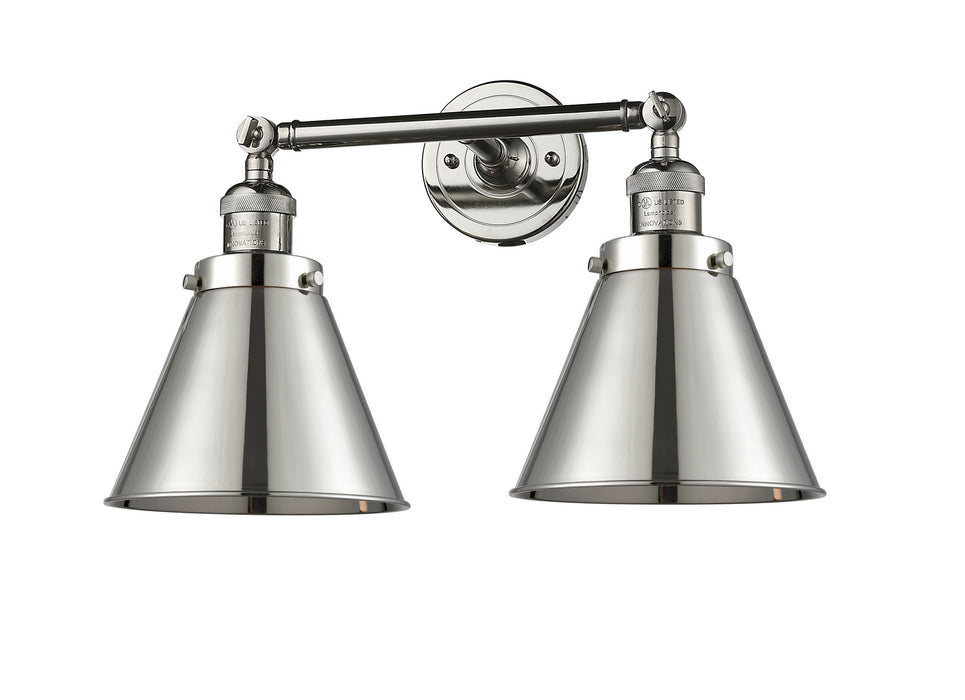 Innovations 208-PN-M13-PN Two Light Bath Vanity, Polished Nickel