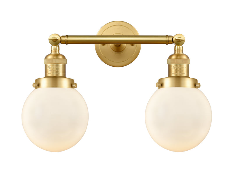 Innovations 208-SG-G201-6 Two Light Bath Vanity, Satin Gold