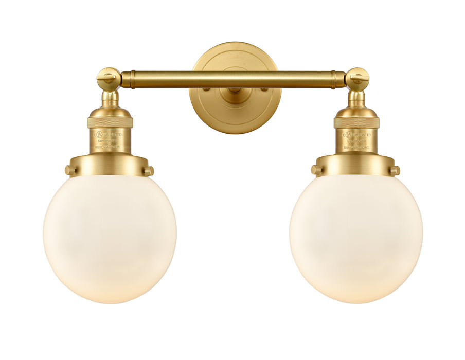 Innovations 208-SG-G201-6 Two Light Bath Vanity, Satin Gold