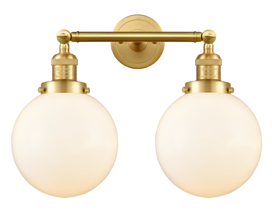 Innovations 208-SG-G201-8 Two Light Bath Vanity, Satin Gold
