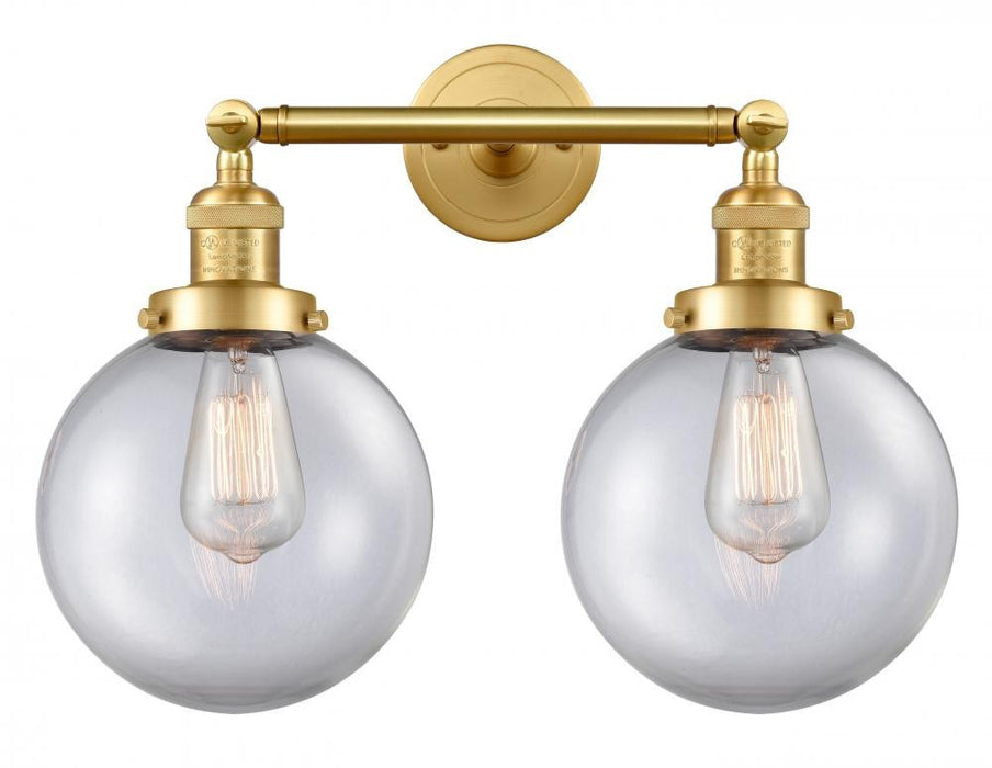 Innovations 208-SG-G202-8 Two Light Bath Vanity, Satin Gold