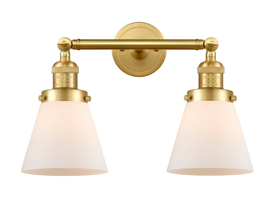Innovations 208-SG-G61 Two Light Bath Vanity, Satin Gold