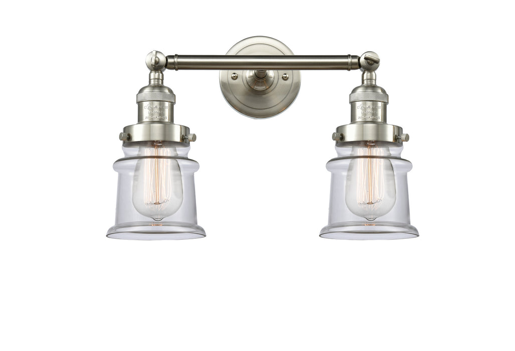 Innovations 208-SN-G182S Two Light Bath Vanity, Brushed Satin Nickel