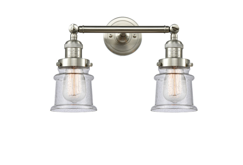 Innovations 208-SN-G184S Two Light Bath Vanity, Brushed Satin Nickel