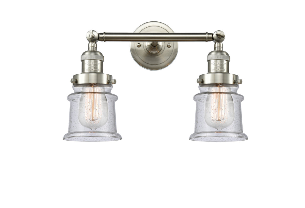 Innovations 208-SN-G184S Two Light Bath Vanity, Brushed Satin Nickel