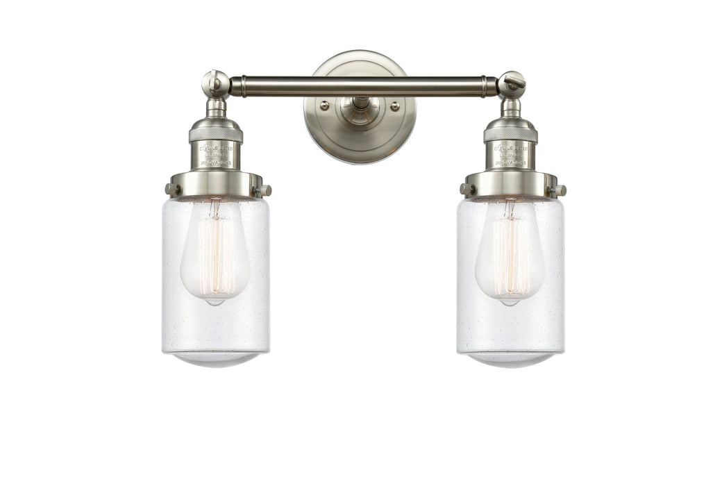 Innovations 208-SN-G314 Two Light Bath Vanity, Brushed Satin Nickel