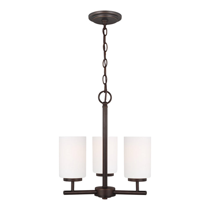 Generation Lighting 31160EN3-710 Three Light Chandelier, Bronze
