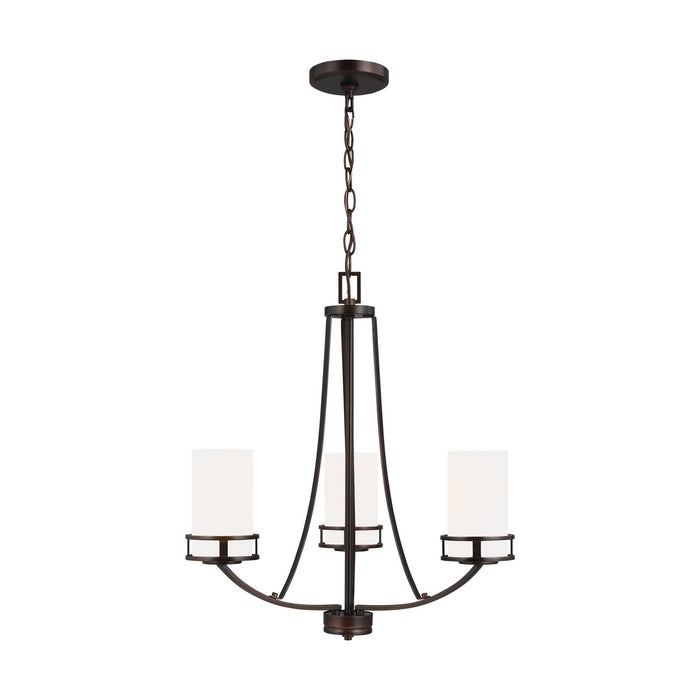 Generation Lighting 3121603-710 Three Light Chandelier, Bronze