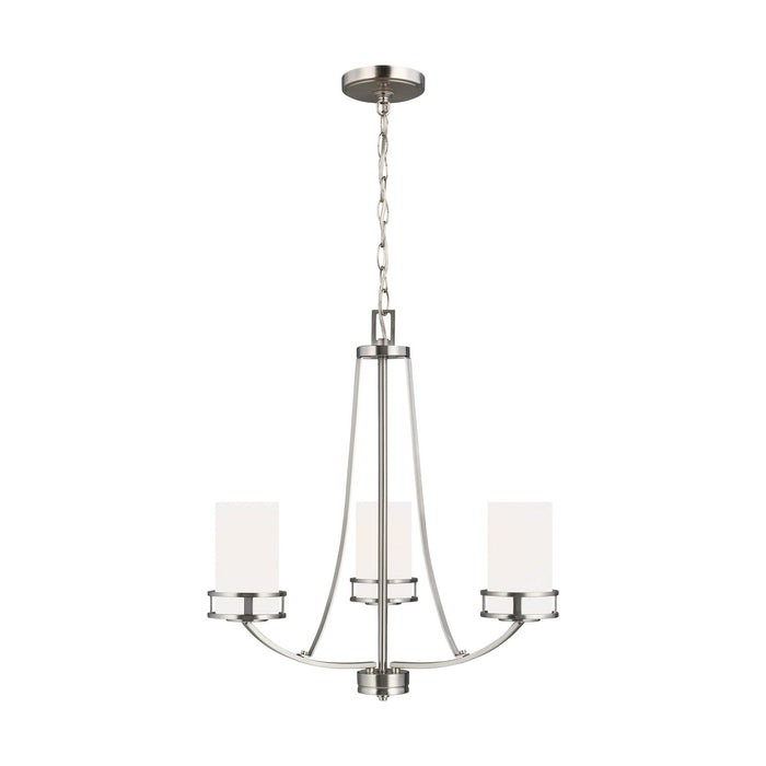 Generation Lighting 3121603-962 Three Light Chandelier, Brushed Nickel