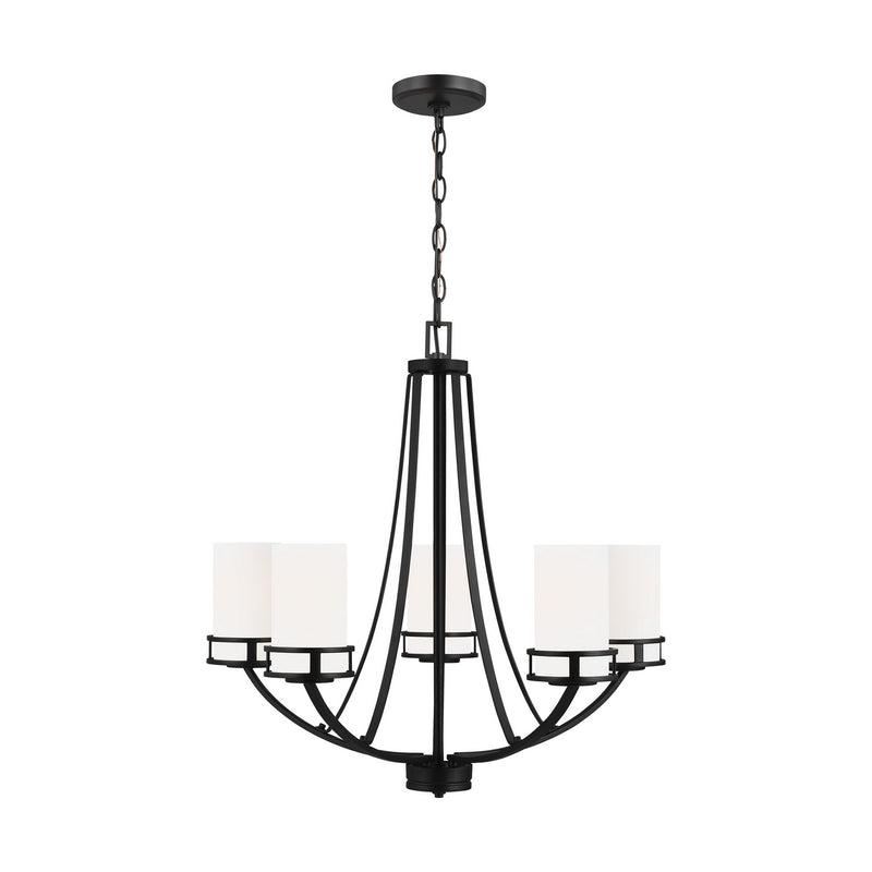 Generation Lighting 3121605-112 Five Light Chandelier, Midnight Black