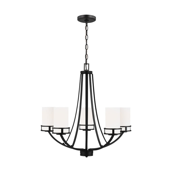 Generation Lighting 3121605-112 Five Light Chandelier, Midnight Black