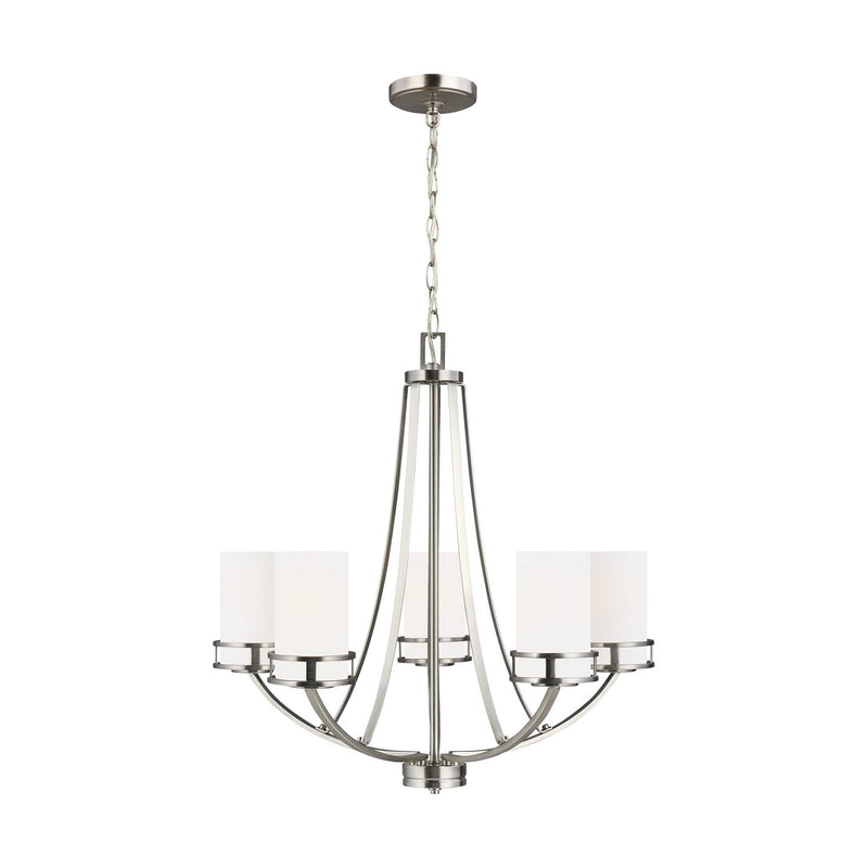 Generation Lighting 3121605-962 Five Light Chandelier, Brushed Nickel