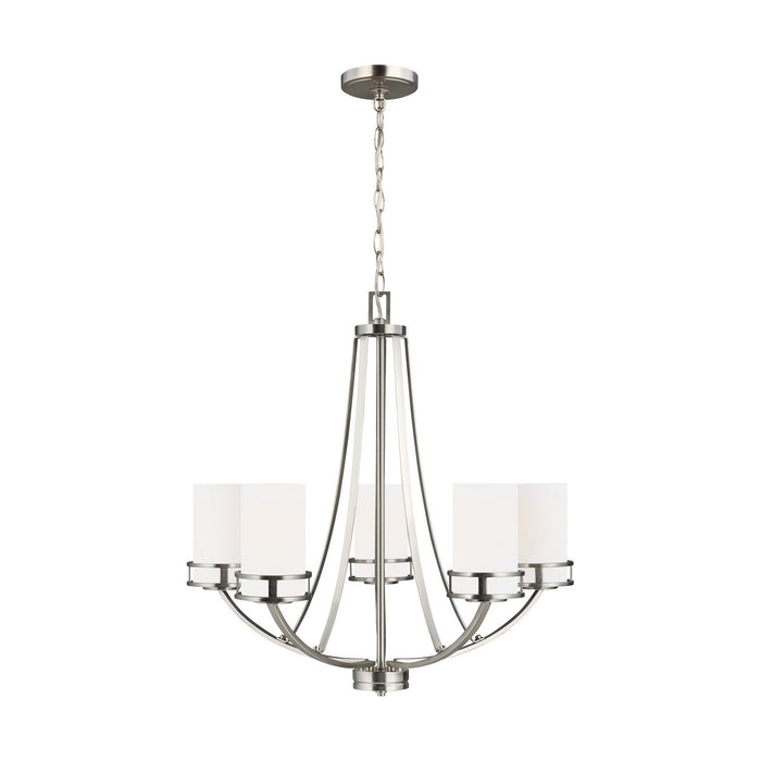 Generation Lighting 3121605-962 Five Light Chandelier, Brushed Nickel