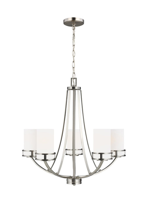 Generation Lighting 3121605EN3-962 Five Light Chandelier, Brushed Nickel