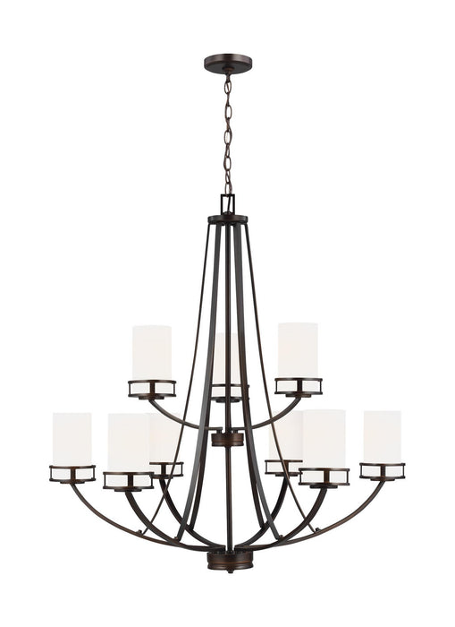 Generation Lighting 3121609EN3-710 Nine Light Chandelier, Bronze