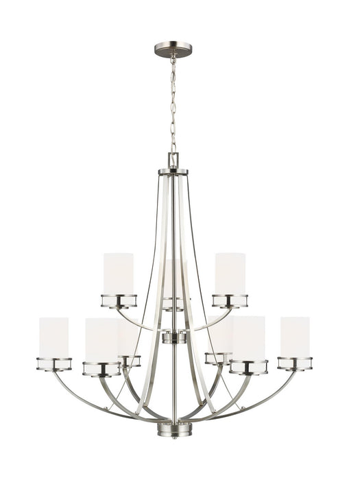 Generation Lighting 3121609EN3-962 Nine Light Chandelier, Brushed Nickel