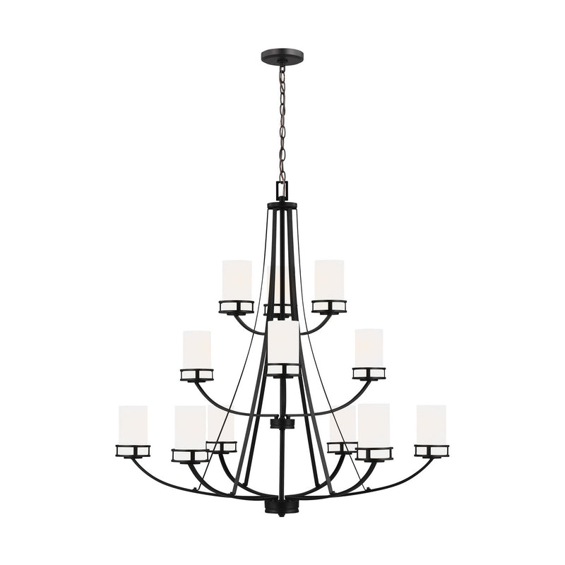 Generation Lighting 3121612-112 12 Light Chandelier, Midnight Black