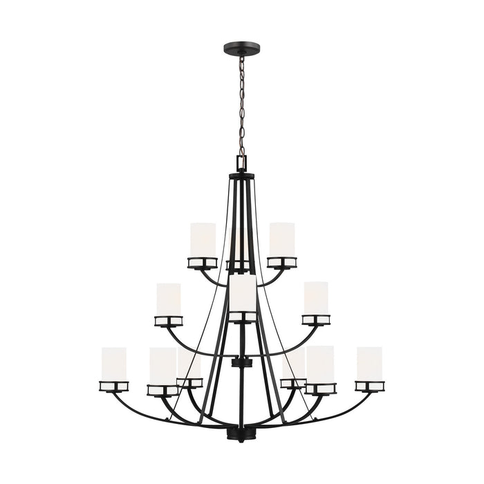 Generation Lighting 3121612-112 12 Light Chandelier, Midnight Black