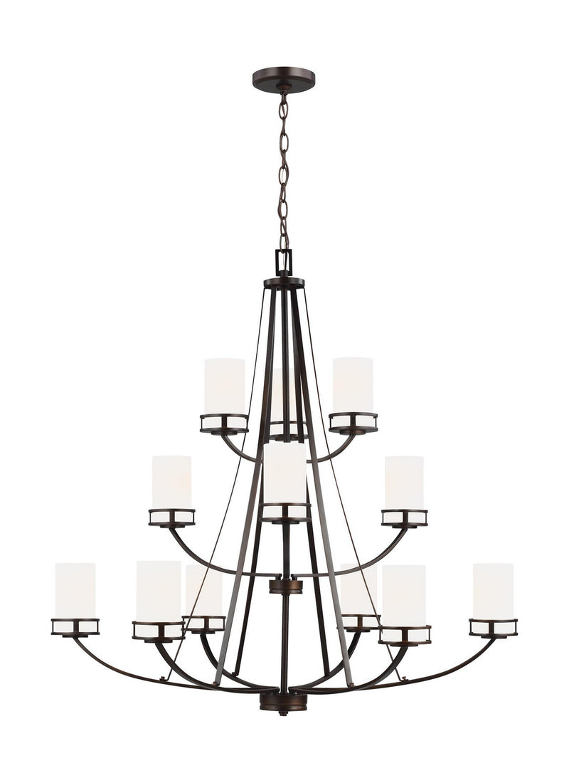 Generation Lighting 3121612EN3-710 12 Light Chandelier, Bronze