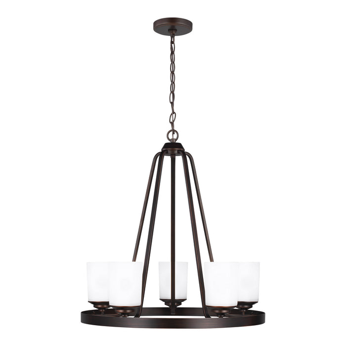 Generation Lighting 3130705-710 Five Light Chandelier, Bronze
