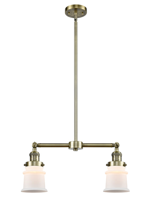 Innovations 209-AB-G181S Two Light Island Pendant, Antique Brass