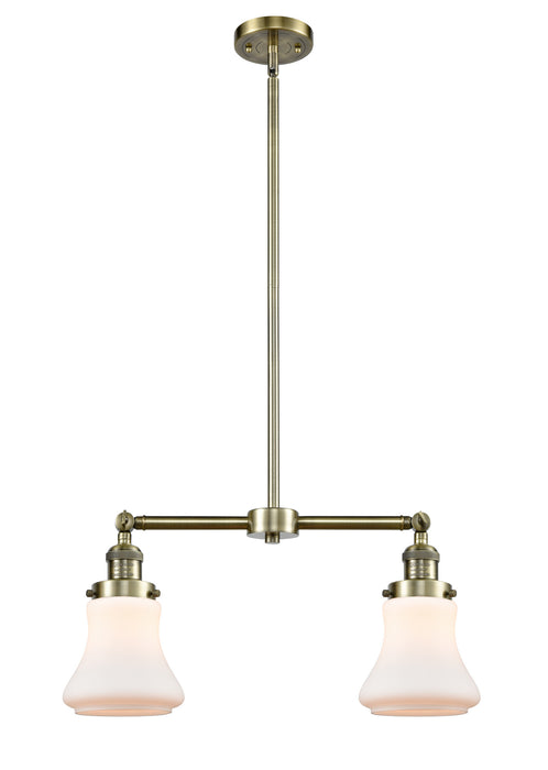 Innovations 209-AB-G191 Two Light Island Pendant, Antique Brass