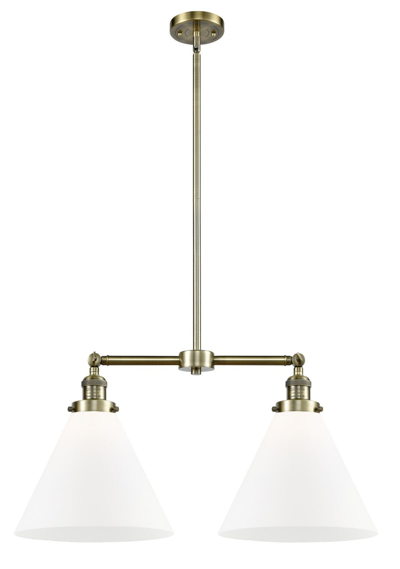 Innovations 209-AB-G41-L Two Light Island Pendant, Antique Brass
