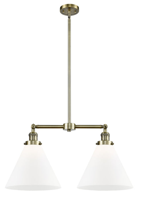Innovations 209-AB-G41-L Two Light Island Pendant, Antique Brass