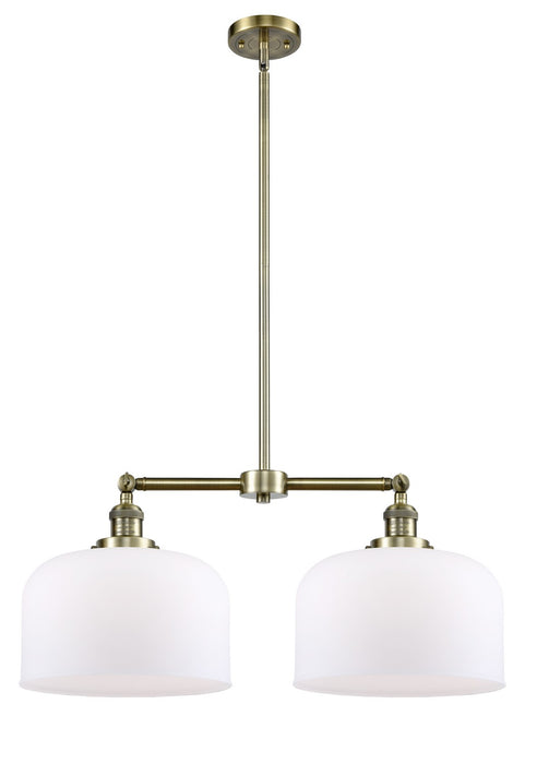Innovations 209-AB-G71-L Two Light Island Pendant, Antique Brass