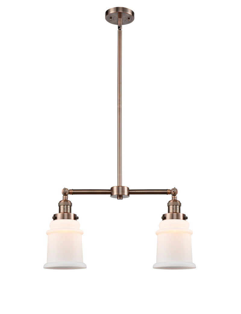 Innovations 209-AC-G181 Two Light Island Pendant, Antique Copper