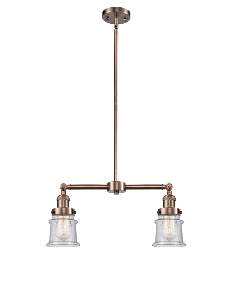 Innovations 209-AC-G184S-LED LED Island Pendant, Antique Copper