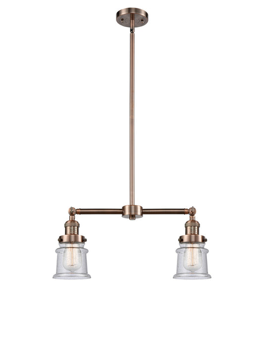 Innovations 209-AC-G184S-LED LED Island Pendant, Antique Copper