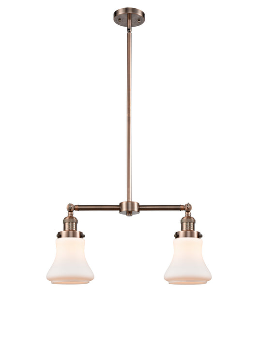 Innovations 209-AC-G191 Two Light Island Pendant, Antique Copper