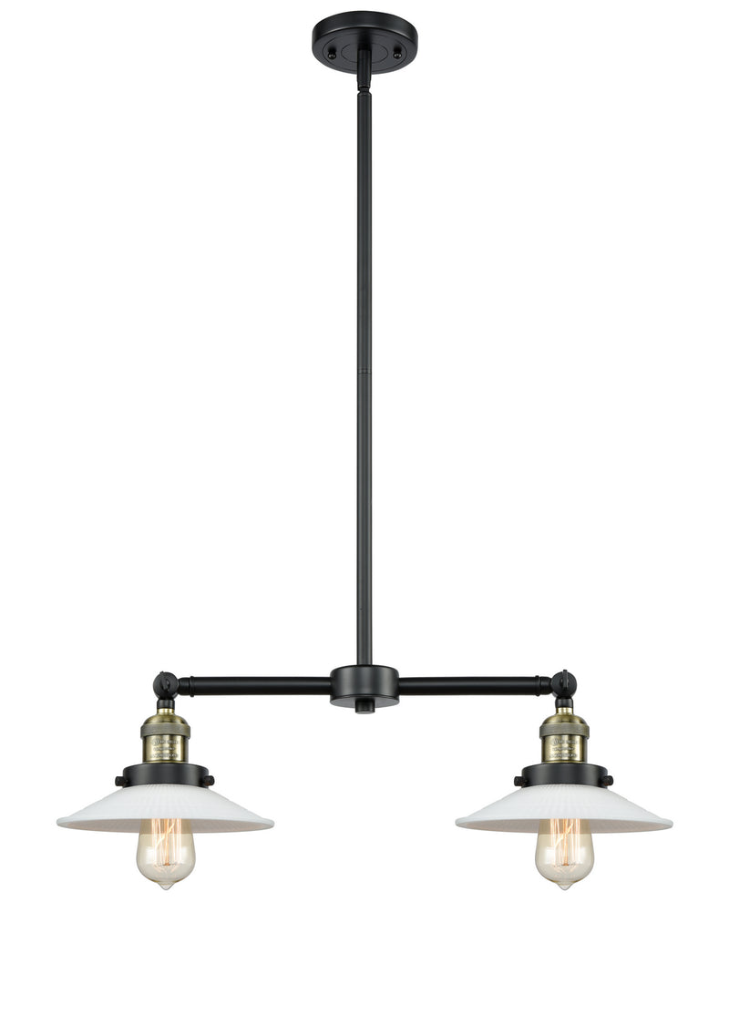 Innovations 209-BAB-G1 Two Light Island Pendant, Black Antique Brass