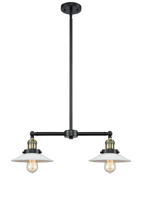 Innovations 209-BAB-G1 Two Light Island Pendant, Black Antique Brass