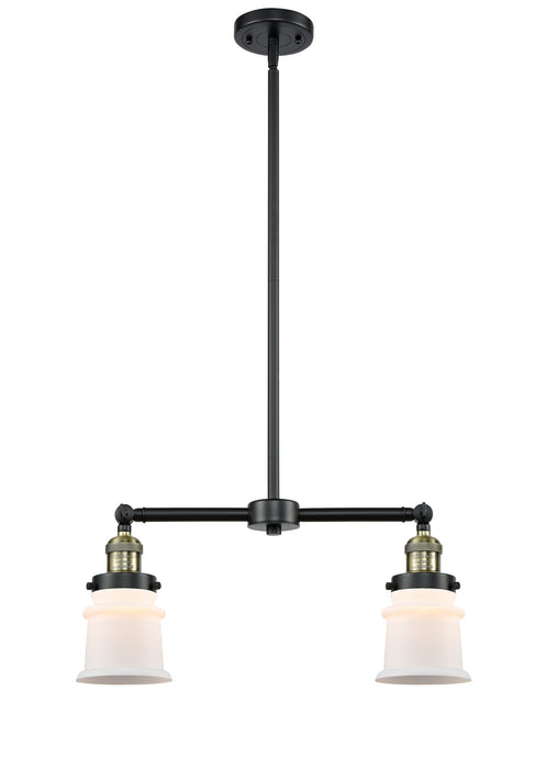 Innovations 209-BAB-G181S Two Light Island Pendant, Black Antique Brass