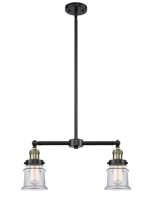 Innovations 209-BAB-G182S Two Light Island Pendant, Black Antique Brass