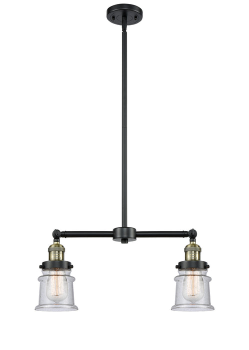 Innovations 209-BAB-G184S Two Light Island Pendant, Black Antique Brass